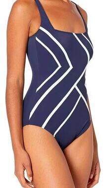 Gottex Tummy Control Women's Standard Square Neck One Piece Swimsuit Size 10